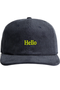 "Hello" Cord Cap